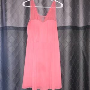 Coral lace dress from Express